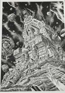 Comolo, Giorgio - 1 Original drawing - Galactus e Silver Surfer | Catawiki