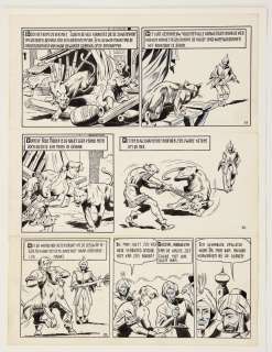 Willy Vandersteen (alias Wil, Kaproen, Pim, Mik, Bobs, Wirel 1913-1990) - De Rode Ridder deel 4. De parel van Bagdad. Originele plaat (p.13). Oost-Indische inkt. Afmetingen…