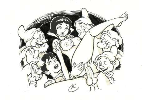 Ramis - 1 Original drawing - Snow White and Prince : Love | Catawiki