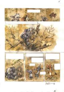 Hausman, René - 1 Original colour page - Chlorophylle - Chlorophylle et le Monstre des Trois Sources - 2015 | Catawiki