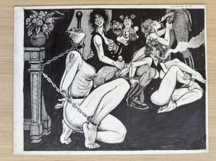 Pichard, Georges - 1 Original drawing - Paulette - Pages de garde | Catawiki