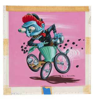 LINDBERG "LINDY LOONYS" SCUTTLE BUCKET ORIGINAL MODEL KIT BOX LID ART. | Hake’s