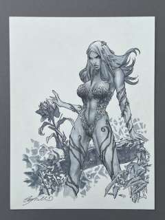 Marco Castiello - 1 Original drawing - Poison Ivy - Halftone Watercolor | Catawiki