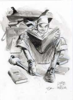 Follet, René - 1 Original drawing - Livre au trésor | Catawiki