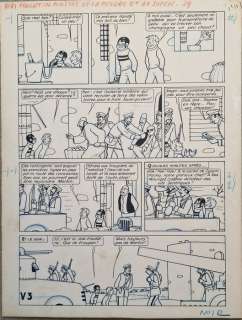 Lacroix, Pierre - 1 Original page - Bibi Fricotin T13 (3ème série) - Bibi Fricotin maître de la foudre et du soleil - 1956 | Catawiki