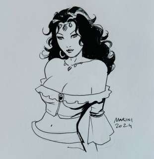 Marini, Enrico - 1 Original drawing - Le Scorpion - Mejai - 2024 | Catawiki