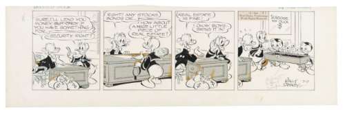 â€œDONALD DUCKâ€ 1964 DAILY COMIC STRIP ORIGINAL ART W/UNCLE SCROOGE BY AL TALIAFERRO. | Hake’s