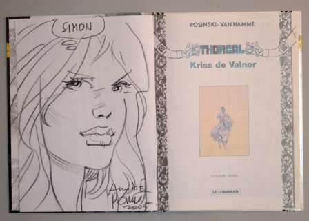 * ROSINSKI Grzegorz  - Thorgal  - Jolie dédicace représentant Aaricia dans l‘album[...]