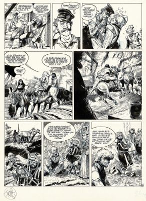 Franz - Lot 369 - Lester Cockney, Les fous de Kaboul, planche originale à l’encre de chine.