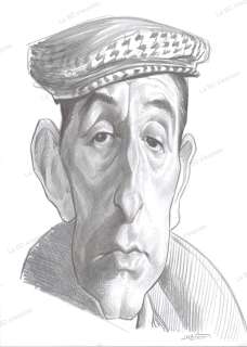 Jean-Marc BOROT - Caricature Originale Jean Lefèbvre