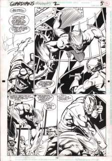 Kieron Dwyer, Mike Manley | Guardians of Metropolis #2 P.5 - Guardian Vs Lupek - 1994 | Anthony’s Comic Book Art