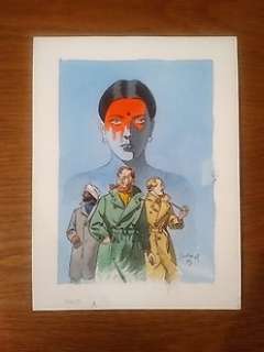 Juillard, André | Original colored illustration  - Blake et Mortimer | Catawiki