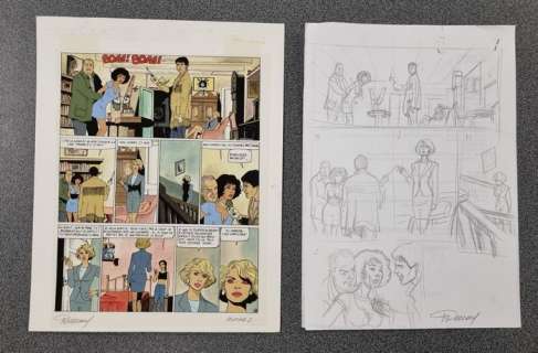 Renaud - 1 Original preliminary page + original colour - Santiag T5 - Le Retour - 1996 | Catawiki