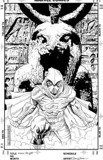 Scott James - Moon Knight Inventory Cover (Sold Live on ‘Dueling Dealers of Comic Art #133 Podcast on 9-13-2023 Watch It Here!