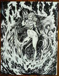 Pontet, Cyril - 1 Original drawing - Succubus - Sellenia & Lucifer - 2024 | Catawiki