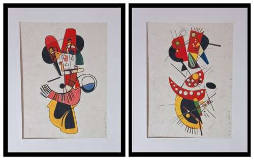 Emma Wildfang - Diptychon Minnie Mouse - "Tribute series - Icons Reimagined "Wassily Kandinsky" | Catawiki