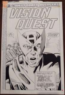 John Byrne Mike Machlan - West Coast Avengers #43 Pg 1 Splash (Marvel, 1989)