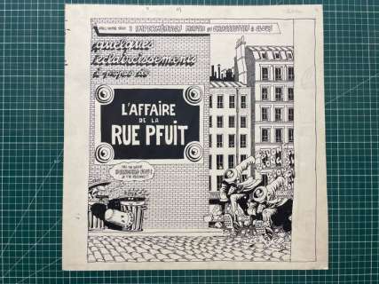 Pétillon, René - 1 Original page - Jack Palmer - Quelques éclaircissements à propos de l’affaire de la rue Pfuit - 1976 | Catawiki