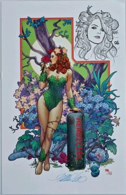 ORIGINAL FRANK CHO SKETCH COMIC ART POISON IVY SIGNED | eBay US