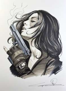 Candita, Giuseppe - 1 Original drawing - Domino - Smoking gun - 2025 | Catawiki