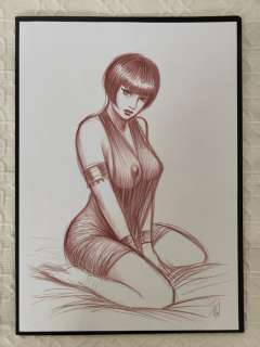 Paturaud, Laurent - 1 Original drawing - Les Merveilleuses : Ode à la féminité - Femme assise en déshabillé - 2024 | Catawiki