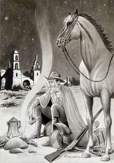 PIETRO GAMBA - Original illustration for Tex. Cm. 24,5x34,5. Signed. Mint. Code 9524.