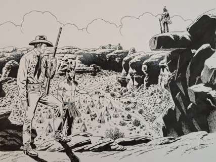 Civitelli, Fabio / Verger, Giovanni Battista - 1 Original drawing - Tex - La Valle Segreta - 2005 | Catawiki