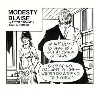 Romero, Enric Badia - 1 Original page - Modesty Blaise - strip #7754 - 1991 | Catawiki