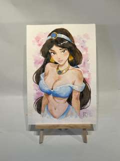 Zanella & Saras - 1 Original colour drawing - Jasmine Principessa del Deserto - 2025 | Catawiki