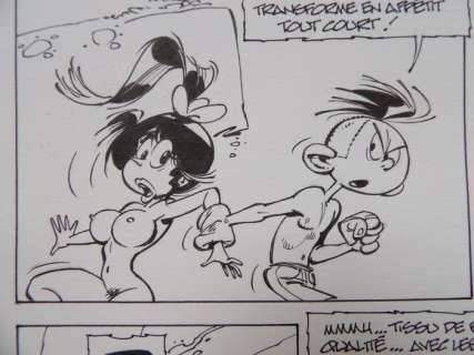 Seron - 1 Original page - De Mini-Vrouwtjes - Le Petites Femmes - A La Recherche du Sein Grêle - 2004 | Catawiki