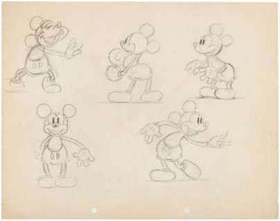 MICKEY MOUSE CHARACTER STUDIES ORIGINAL ART. | Hake’s