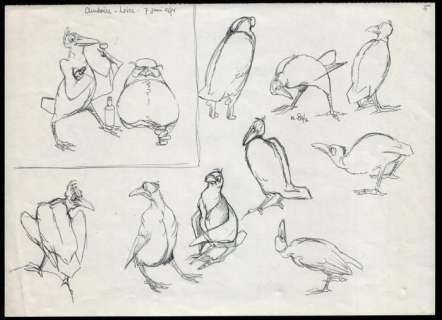 Dulieu, Jean - 1 Original drawing - Paulus de Boskabouter - Grote studie van Salomo en Oehoeboeroe - 1974 | Catawiki