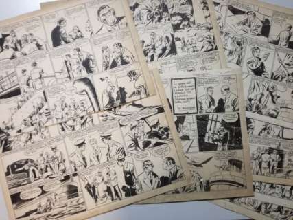 Francis Josse - 5 Original page - Les Aventures de Titi - L’Ile des Macaques - 1947 | Catawiki