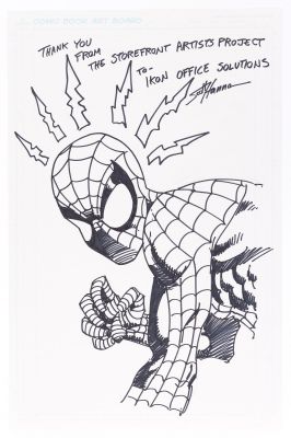 Lot 59 - CHARITY AUCTION SCOTT HANNA SPIDER-MAN ORIGINAL ART SKETCH. | Hake’s