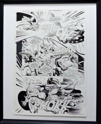 Norm Breyfogle - 1 Original page - Prime/Captain America Special #1 - Battle Page - Signed - 1996 | Catawiki