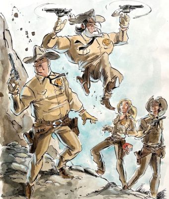 Chambre, Charel - 1 Original page - Suske en Wiske - De Texas Rakkers - 1999 | Catawiki