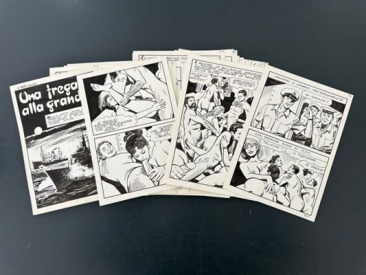 Artiste Inconnu - 62 Original page - A Porte Chiuse - Una Fregata alla Grande - Planche Originale Fumetti | Catawiki