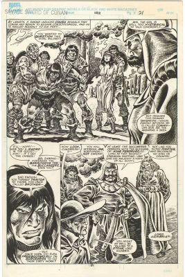 John Buscema | Savage Sword of Conan #199 p21 (½ Splash) | Nostalgic Investments
