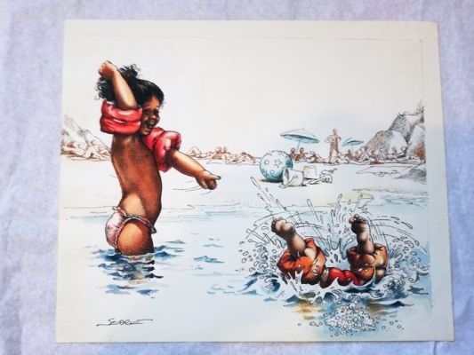 Serre, Claude - 1 Original colour drawing - Petits Anges - 1984 | Catawiki