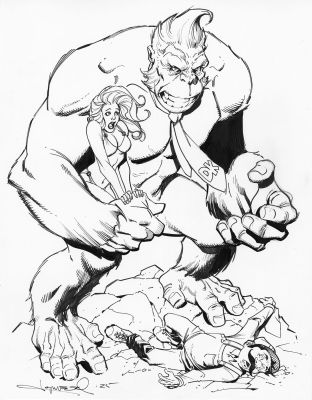 Aaron Lopresti | Donkey Kong Original Sketch | Aaron Lopresti