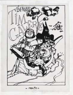 F’MURRR "Tim Galère" Couverture de l’album. Encre de chine. 32,5 x 25 | Aponem