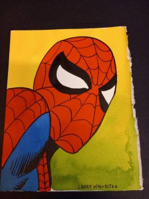 Larry Camarda - 1 illustration originale n°1 - Spiderman - omaggio a Steve Ditko - 2025 | Catawiki