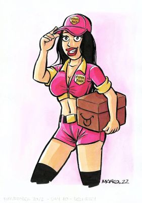 Joan C. Marco | Original drawing: Delivery – Marco | Origin Of Comics