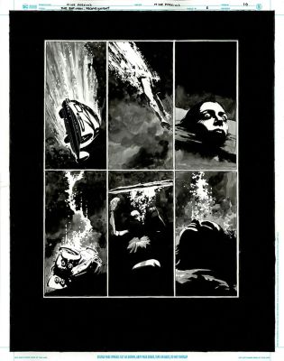 The Bat-Man: Second Knight #2 p.10 - Julie is Drowning! | Comic Book Art Gallery