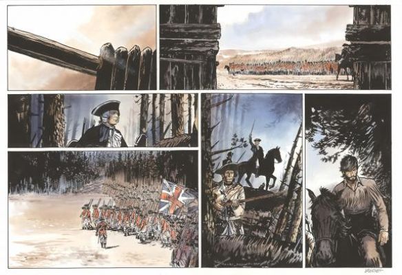 Bernard Vrancken | Chapitre V, planche originale n°77-78 - Nouvelle France | Daniel Maghen