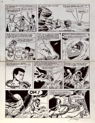 Tibet & Mittéï - Original page - Les 3A - Abordage à Bonifacio - 1971 | Catawiki