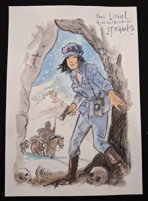 Jean François Charles - 1 Original colour drawing - China Li | Catawiki