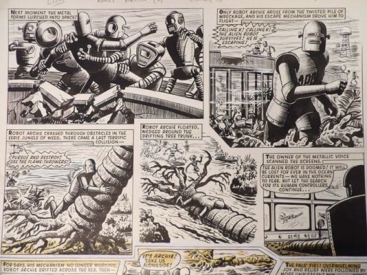 Kearon, Edward - 1 Original page - Archie, de man van Staal - The Weird world of X - 1964 | Catawiki