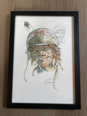 Hermann - 1 Original drawing - Jeremiah - Dessin original couleur représentant les deux héros | Catawiki