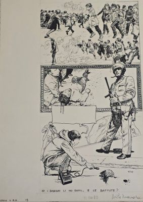 Manara, Milo - 1 Original page - "Alessio il Borghese rivoluzionario" - 1977